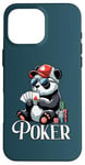 Coque pour iPhone 16 Pro Max Poker Panda Jeu de cartes à jouer Panda