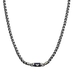 Emporio Armani Necklace for Men , Length: 525mm +/- 5mm / Size pendant: 18.4mm Silver Stainless Steel Necklace, EGS2605040