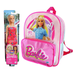 Barbie 2-in-1 Travel Set Movie Toy Model Doll Backpack Play Fashion School Bag