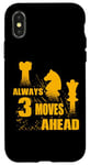 iPhone X/XS Always 3 Moves Ahead Chess Player King Queen Case