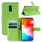 Oneplus 6T      Pu Wallet Case    [Green]