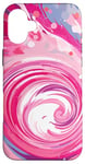 iPhone 16 Plus Swirl Pink Color Illustration Pattern Abstract Art Case