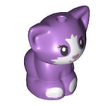 LEGO Friends Baby Cat Kitten Sitting Animal Minifigure (Medium Lavender)