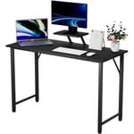 Vuszr - Bureau d'Ordinateur 100x50x75cm, Table de Bureau avec Support d'Écran pc Gaming Table, Bureau d'Écriture, Cadre en Métal, pour Étudier,