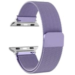 Milanese Loop för apple watch Band 44mm Ultra 2 49mm 45mm 41mm 40mm Metallarmband för apple watch Remserie 9 8 7 6 5 4 SE Lavender 22 38mm 40mm 41mm