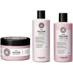 Maria Nila Pure Volume Trio Masque 250 ml, Conditioner 300 ml, Shampoo 350 ml