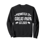 Promoted to Great Papa 2025 New Grandfather Sweatshirt