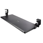 StarTech Under-Desk Keyboard Tray  Clamp-on Keyboard Holder  Supports up to 12kg (26.5lb)  Sliding Keyboard and Mouse Drawer with C-Clamps  Height