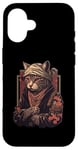 Coque pour iPhone 16 Yakuza Chat Japonais Mafia Tatouage Fleurs