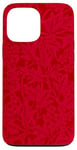 Coque pour iPhone 13 Pro Max Étui rouge Coquette Fleurs Vintage Fleurs