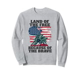 Land of the Free Because of the Brave Memorial Veterans Day Sweatshirt