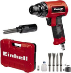 Einhell Kit marteau burineur pneumatique TC-PC 45 (pour pierre + métal, avec kit de 4 burins de 120 mm, embout pour dérouilleur à aiguilles, flacon d'huile (vide), raccord)