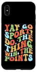 iPhone XS Max Non-Sports Fan Retro Groovy Yay Go Sports! Funny Sports Case