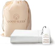 Good Sleep Bedding Fitted Sheets King Size - 100% Viscose Derived from Bamboo Bed Sheets, 1 Pc King Size Fitted Sheets, Cooling Sheets for Night Sweats, 41cm King Size Fitted Sheets Deep Fit - White