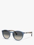 Persol PO3152S Men's Phantos Sunglasses, Transparent Navy/Black Gradient