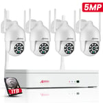 CCTV Camera System 5MP HD Wireless WIFI PTZ Smart Home Security UK 8CH 1TB HDD