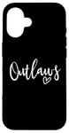 Coque pour iPhone 16 Outlaws High School Mascotte Sports Team Femmes Outlaws