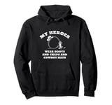 My Heroes Wear Boots, Chaps and Cowboy Hats Western Pullover Hoodie