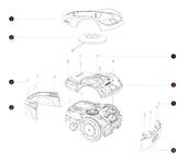 Cover Haut I108E Original Bluebird Robot Tondeuse Navimow AB12.02.00.0137