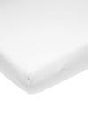 Meyco 567090 Drap-Housse en Molleton Stretch pour 1 Personne 80% Coton 20% Polyester Blanc 90 x 200 cm