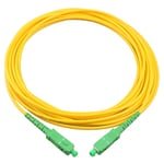 Câble/Rallonge Fibre Optique-SC/APC à SC/APC Simplex Monomode 9/125 ¿m Jarretière Fibre Optique LSZH-Blindage et Connecteur Renforcée-Perte Très Fiable (5M)