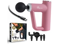 Extralink Massagepistol Mini Rosa | Massagepistol | 4 Ändar