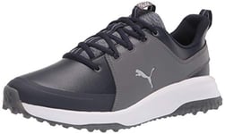 PUMA Men's Grip Fusion Pro 3.0 Golf Shoe, Navy Blazer Silver-Quiet Shade, 9.5 UK