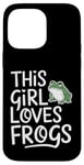 Coque pour iPhone 14 Pro Max Cette fille aime les grenouilles, les amoureux des grenouilles mignonnes et le plaisir des animaux