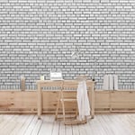 Apalis 106124 Papier peint intissé aspect pierre londonien blanc Papier peint photo large | Papier peint mural non tissé - Papier peint mural photo 3D pour chambre à coucher, salon, cuisine | Gris