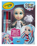 CRAYOLA Colour 'n' Style Friends: Sky | Colour & Style Your Own Doll, Again and Again! (Includes Magic Dry-Erase Pens) | Ideal For Kids Aged 3+