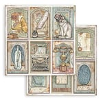 STAMPERIA INTERNATIONAL, KFT Feuille de Scrapbooking Double Face-Lady Vagabond Lifestyle Cards, Various, 30,5x30,5 cm