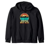 No Place is Better than West Allis Wisconsin Vintage Sunset Zip Hoodie