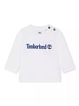 Timberland Baby Logo Organic Cotton T-Shirts, Pack of 2, White/Red