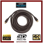 Cordon câble HDMI mâle / mâle connecteur plaqué Or 10 m Full HD 3D Ultra HD