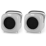 Beldray 2 in 1 Climate Cube Set of 2, Personal Space Heater and Air Cooler, Grey