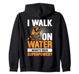 I Walk on Water Ice Hockey Lover Player Superpower Youth Zip Hoodie