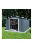 Yardmaster 10 X 13Ft Castleton Apex Roof Metal Shed With Floor Frame Kit