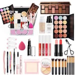 FantasyDay Coffret Maquillage Femme Kit de Maquillage Complet Mallette Maquillage Fille Xmas All in one Makeup Gift Set avec Ombres Paupière Rouge Lèvre Pinceaux Correcteur Mascara Fard à Joues Poudre