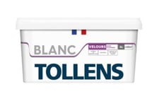 Peinture Tollens murs et plafonds velours blanc 5L