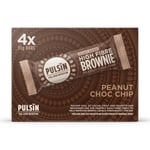 Pulsin Peanut Choc Chip Raw Choc Brownie Multipack - 4 x 35g