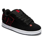 DC Shoes Homme Court Graffik Basket, Noir Rouge Blanc, 47 EU