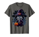 Scary Halloween Elephant Witch Hat Costume Spooky Season T-Shirt