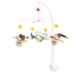 Fehn Mobile Musical Bruno - Jouet pour aider bébé à s'endormir avec animaux Mignons - boîte à musique mélodie "Savez-vous combien de petites étoiles ?" - lit bébé jouet pour bébés de 0 à 5 mois