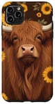 Coque pour iPhone 11 Pro Max Cuir de vache marron - Tournesols