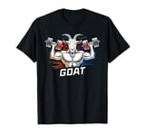 Funny goat Lifting Weights Gym Workout Animal Fitness T-Shirt