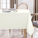 Softalker Petite Nappe carrée de Noël 80x80 Beige,Nappes Exterieur Impermeable Jardin,210GSM Polyester Polyester,Texture Lin,Anti Tache,pour fête,Anniversaire,Jardin,Balcon,Table Ronde,Camping Table