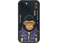 Nimmy Case Iphone 15 6.1" Black/Black Cool&Cute 2.0 Monkey