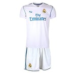 Holiprom - Mini Kit Replica Domicile RONALDO - Ensemble maillot et short enfant Real Madrid - Tenue coffret mixte collection officielle foot - Vêtements kids sport sous licence pour supporter club de foot - Blanc - FR: S (Taille Fabricant: 8 ans)