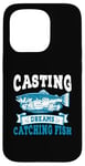 Coque pour iPhone 15 Pro Casting Dreams Attraper des poissons