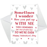 Funny Valentines Card for Him Happy Valentines Card for Boyfriend Girlfriend